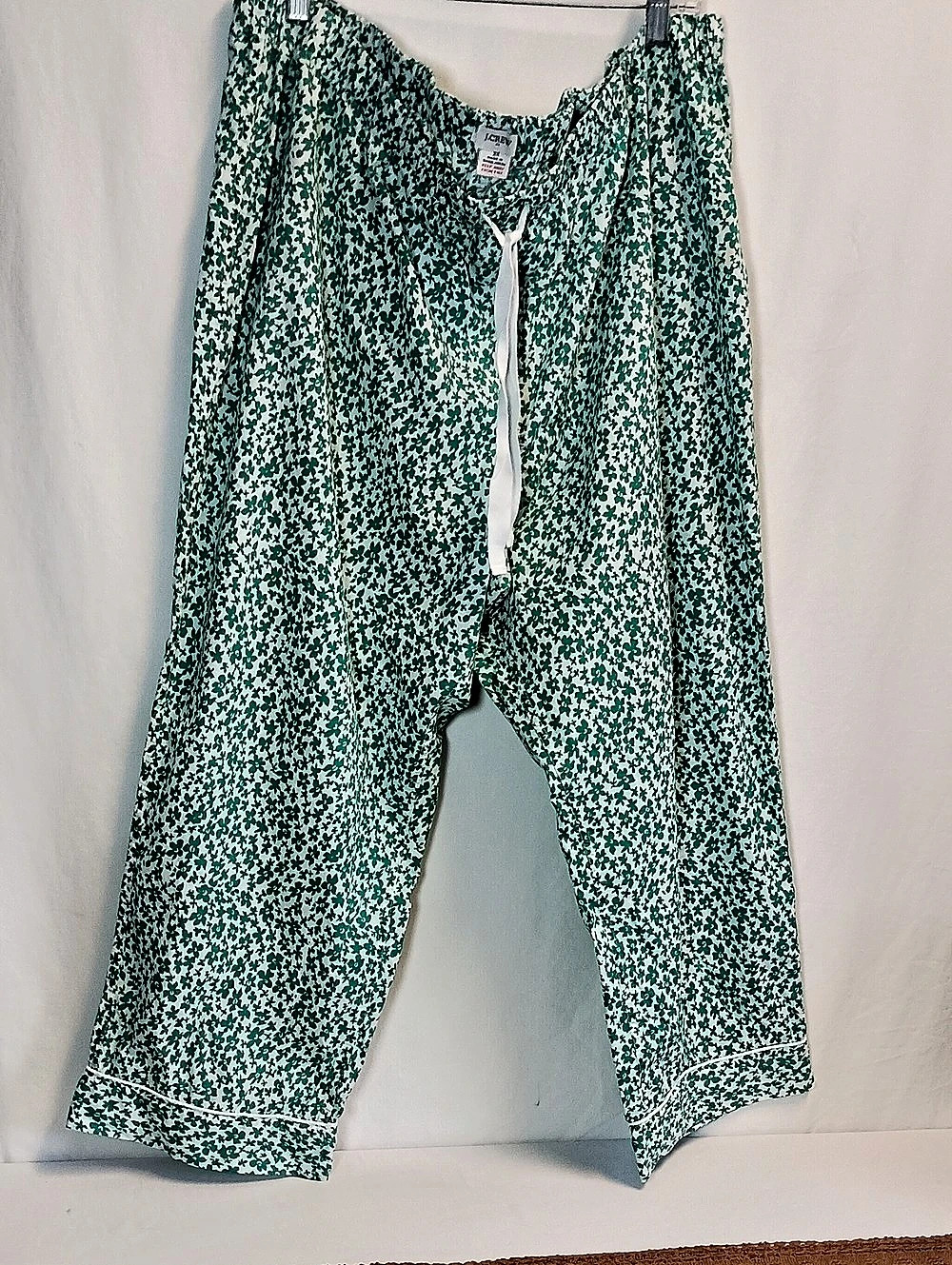 J.CREW Women's Size 3X 100% Cotton Floral Ankle Sleep Pants